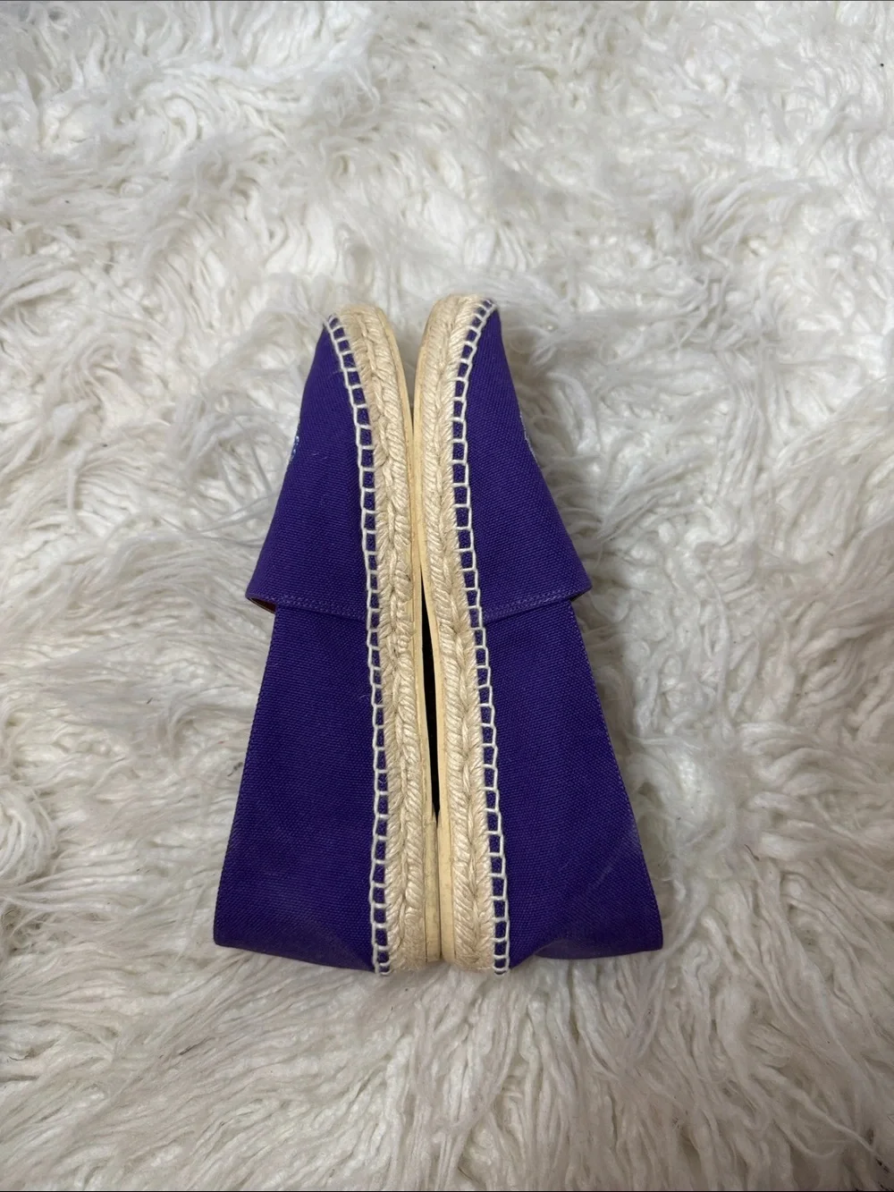 KENZO Espadrilles Purple Tiger-Embroidered Espadrille Slip-Ons size 39 or 9